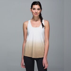 Lululemon Om Racerback Heathered White / Cashew